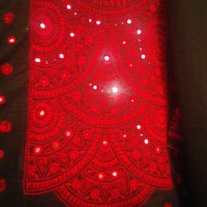 90%off Beautiful Black and red kameez.